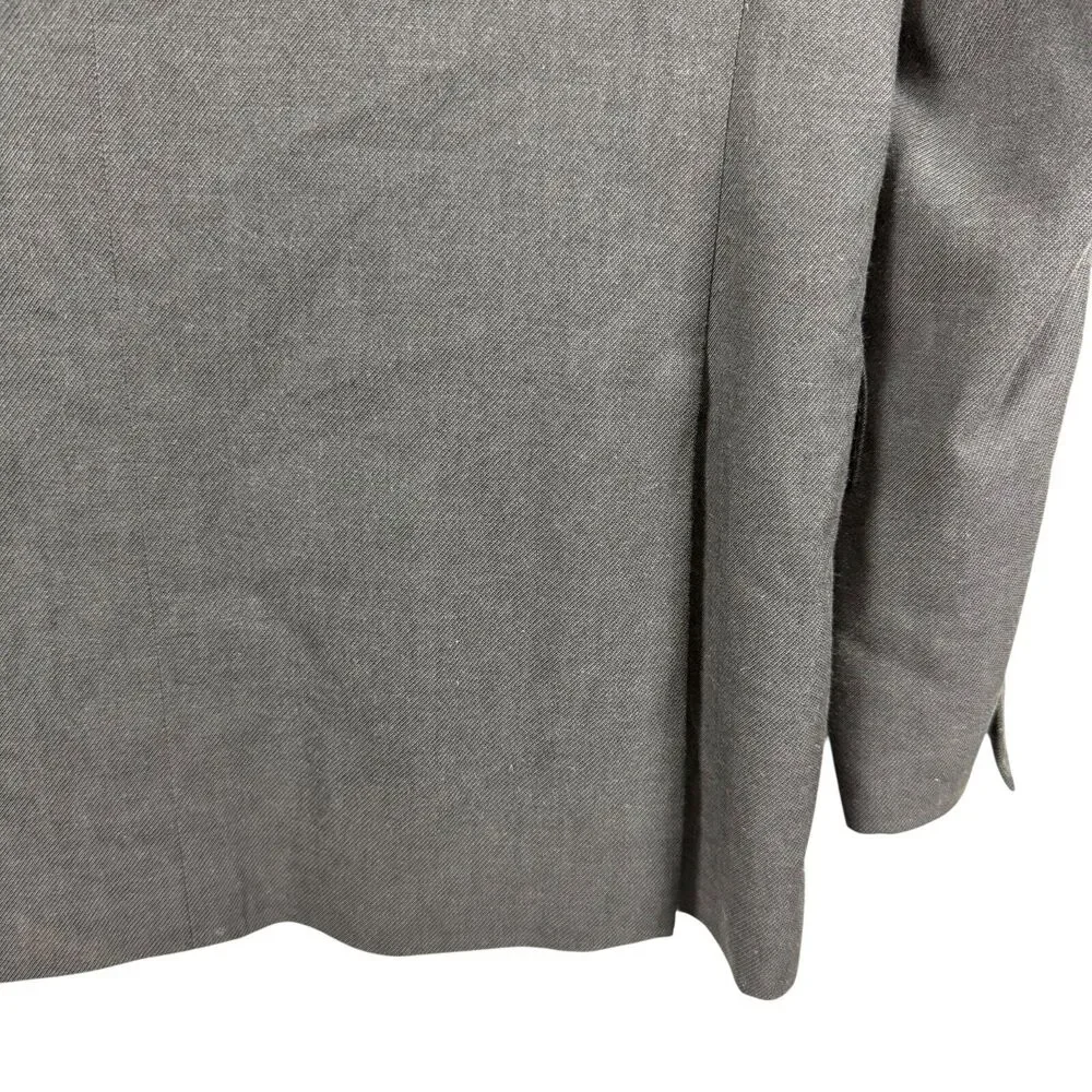 Joseph Jos A Bank Mens Slim Fit Gray Twill Cotton & Wool Suit Jacket Blazer 38 R